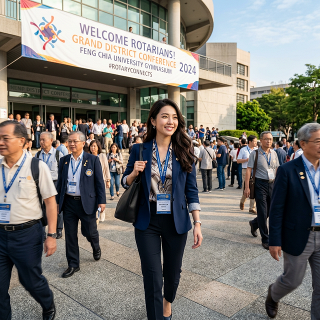 抵達體育館報到